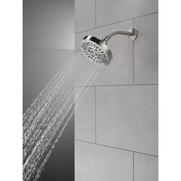 imageDELTA FAUCET FAUCET 5Spray Matte Black Shower Head DELTA FAUCET Shower Head Black Showerheads Shower Head Black Matte 175 GPM Flow Rate Matte Black 52535BLStainless