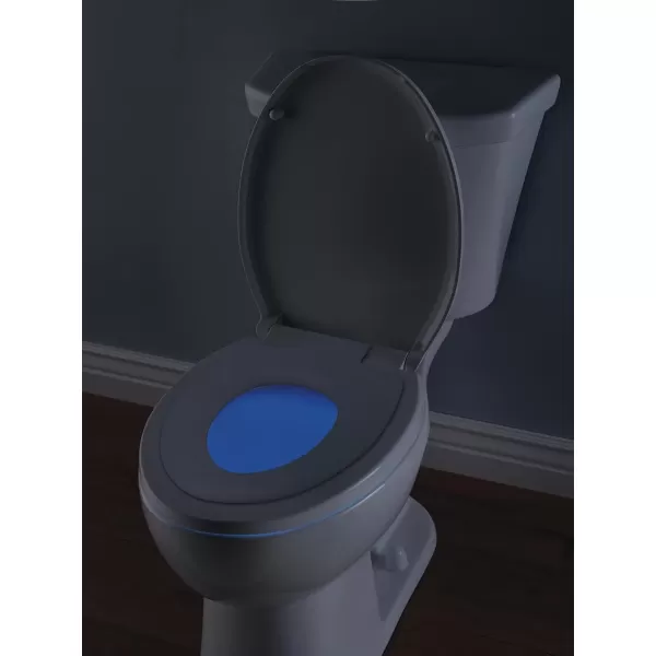 imageDELTA FAUCET Rubber Limited 803902NWH Sanborne Round Nightlight Toilet Seat with Slow Close and QuickRelease WhiteWith Nightlight  Potty Seat