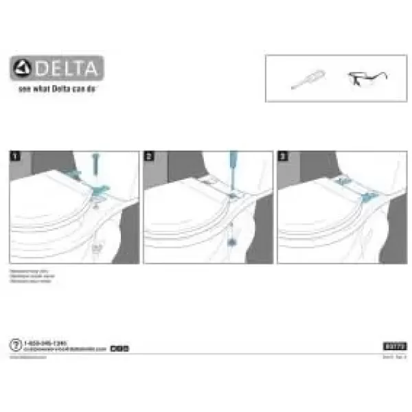 imageDELTA FAUCET Rubber Limited 803902NWH Sanborne Round Nightlight Toilet Seat with Slow Close and QuickRelease WhiteWithout Nightlight
