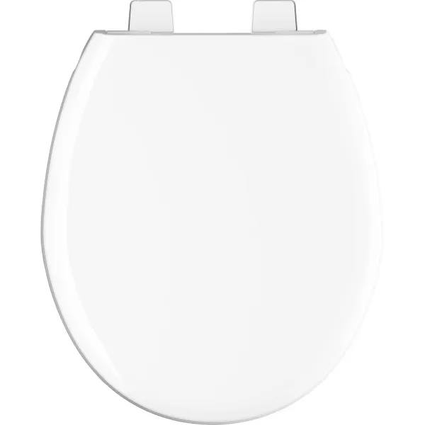 imageDELTA FAUCET Rubber Limited 803902NWH Sanborne Round Nightlight Toilet Seat with Slow Close and QuickRelease WhiteWithout Nightlight