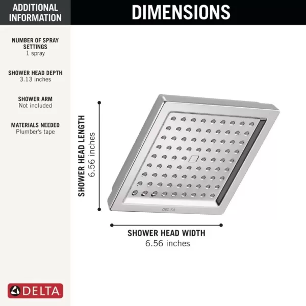 imageDELTA RP62283SS Universal Showering Components Showerhead StainlessChrome