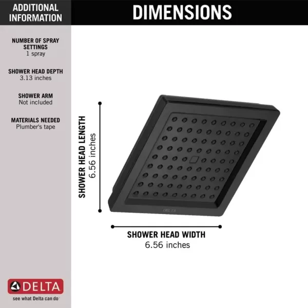 imageDELTA RP62283SS Universal Showering Components Showerhead StainlessMatte Black
