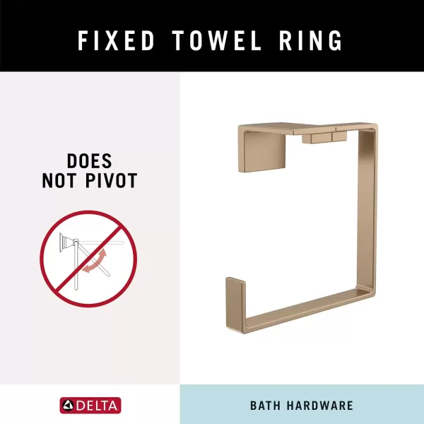 imageDelta 77746SS Vero Towel Ring 500 x 900 x 1000 inches StainlessChampagne Bronze