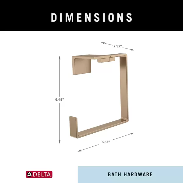 imageDelta 77746SS Vero Towel Ring 500 x 900 x 1000 inches StainlessChampagne Bronze