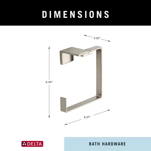 imageDelta 77746SS Vero Towel Ring 500 x 900 x 1000 inches StainlessStainless