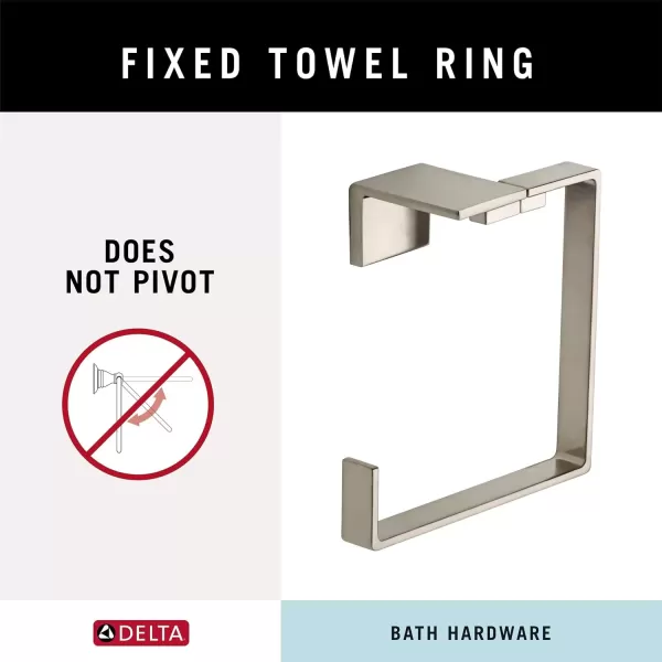 imageDelta 77746SS Vero Towel Ring 500 x 900 x 1000 inches StainlessStainless