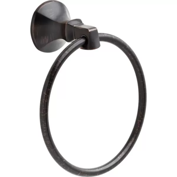 imageDelta Ashlyn 1Pack Hand Towel Holder Matte Black Towel Racks for Bathroom Wall Round Towel Ring Holder for Bath Towel Hanger for Kitchen Bathroom Accessories 76446BLSpotshield Venetian Bronze