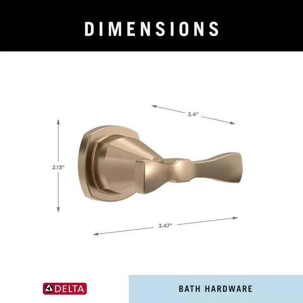 imageDelta Faucet 77638CZ Stryke Towel Double Hook Champagne BronzeChampagne Bronze