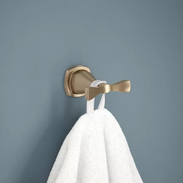 imageDelta Faucet 77638CZ Stryke Towel Double Hook Champagne BronzeChampagne Bronze