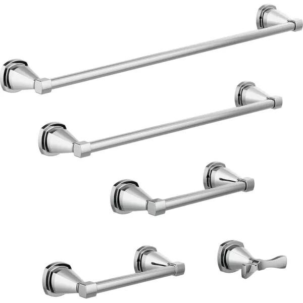 imageDelta Faucet 77638CZ Stryke Towel Double Hook Champagne BronzeChrome