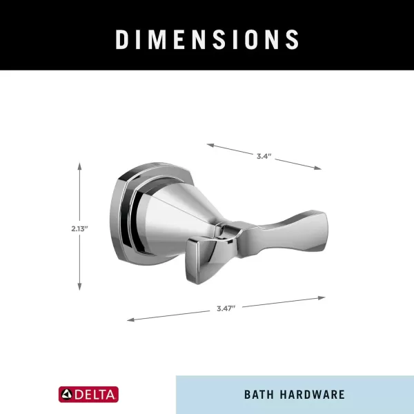 imageDelta Faucet 77638CZ Stryke Towel Double Hook Champagne BronzeChrome
