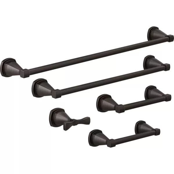 imageDelta Faucet 77638CZ Stryke Towel Double Hook Champagne BronzeVenetian Bronze