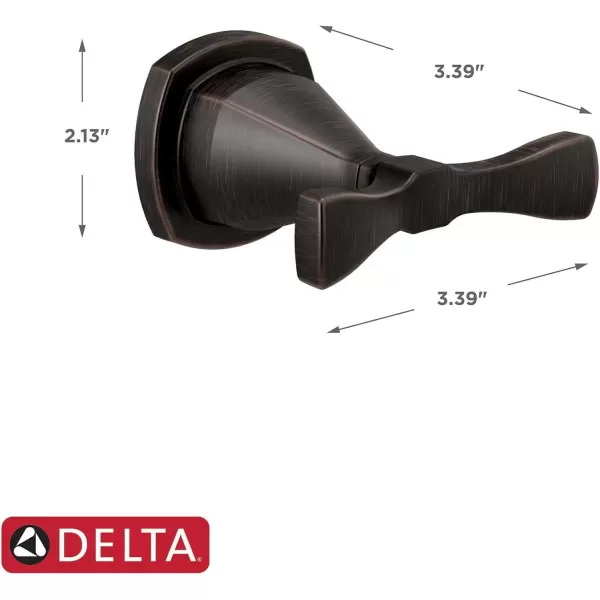 imageDelta Faucet 77638CZ Stryke Towel Double Hook Champagne BronzeVenetian Bronze
