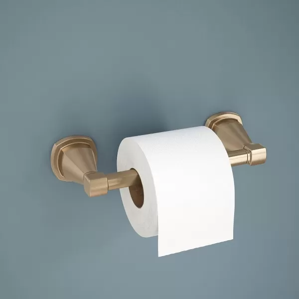 imageDelta Faucet 77655CZ Stryke Double Post Pivoting Toilet Paper Holder Champagne BronzeChampagne Bronze