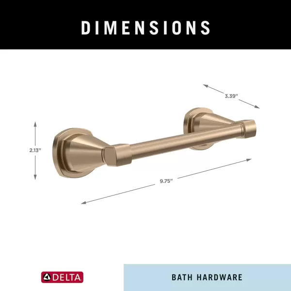 imageDelta Faucet 77655CZ Stryke Double Post Pivoting Toilet Paper Holder Champagne BronzeChampagne Bronze
