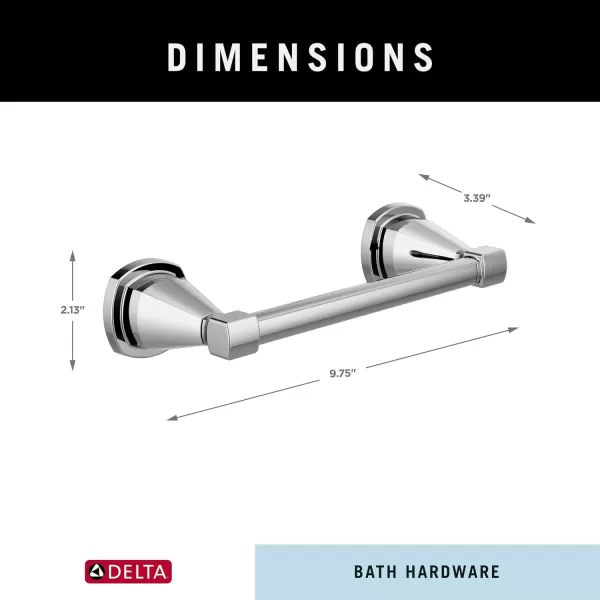 imageDelta Faucet 77655CZ Stryke Double Post Pivoting Toilet Paper Holder Champagne BronzeChrome