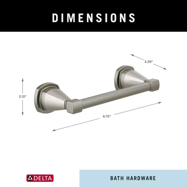 imageDelta Faucet 77655CZ Stryke Double Post Pivoting Toilet Paper Holder Champagne BronzeStainless