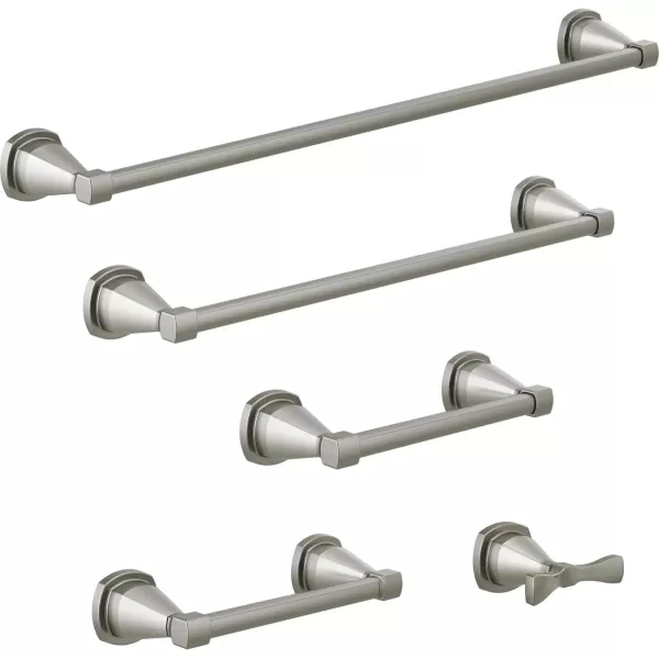 imageDelta Faucet 77655CZ Stryke Double Post Pivoting Toilet Paper Holder Champagne BronzeStainless