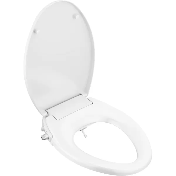imageDelta Faucet 810903WH Morgan Elongated Standard Close Toilet Seat with Nonslip Seat Bumpers WhiteBidet Toilet Seat