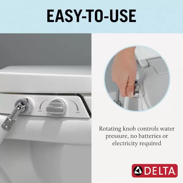 imageDelta Faucet 810903WH Morgan Elongated Standard Close Toilet Seat with Nonslip Seat Bumpers WhiteBidet Toilet Seat
