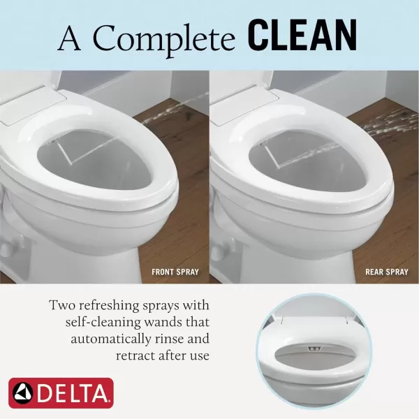 imageDelta Faucet 810903WH Morgan Elongated Standard Close Toilet Seat with Nonslip Seat Bumpers WhiteBidet Toilet Seat
