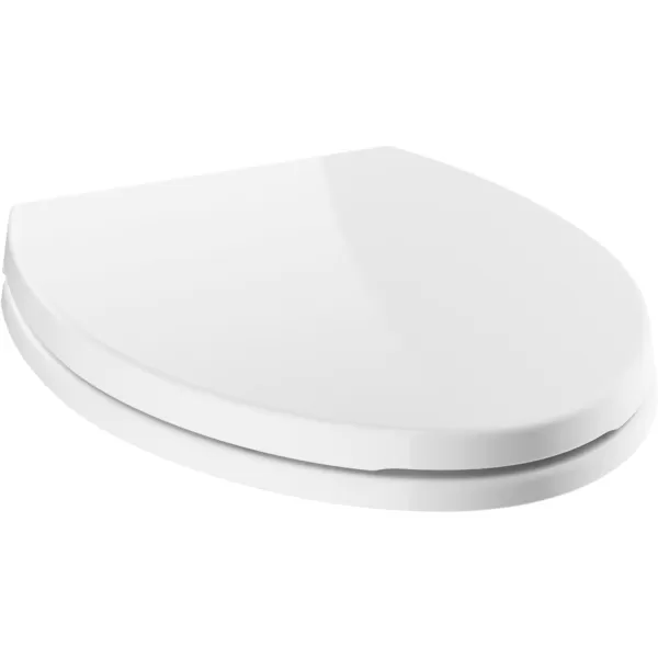 imageDelta Faucet 810903WH Morgan Elongated Standard Close Toilet Seat with Nonslip Seat Bumpers WhiteSlow Close