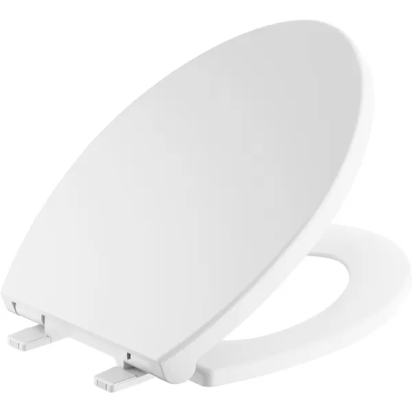 imageDelta Faucet 810903WH Morgan Elongated Standard Close Toilet Seat with Nonslip Seat Bumpers WhiteStandard Close