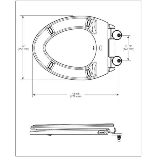imageDelta Faucet 813902NWH Sanborne Elongated Nightlight Toilet Seat with Slow Close and QuickRelease WhiteWith Nightlight