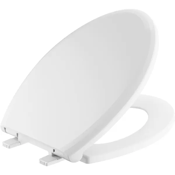 imageDelta Faucet 813902NWH Sanborne Elongated Nightlight Toilet Seat with Slow Close and QuickRelease WhiteWithout Nightlight