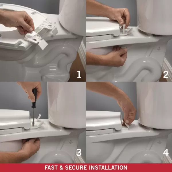 imageDelta Faucet 813902NWH Sanborne Elongated Nightlight Toilet Seat with Slow Close and QuickRelease WhiteWithout Nightlight