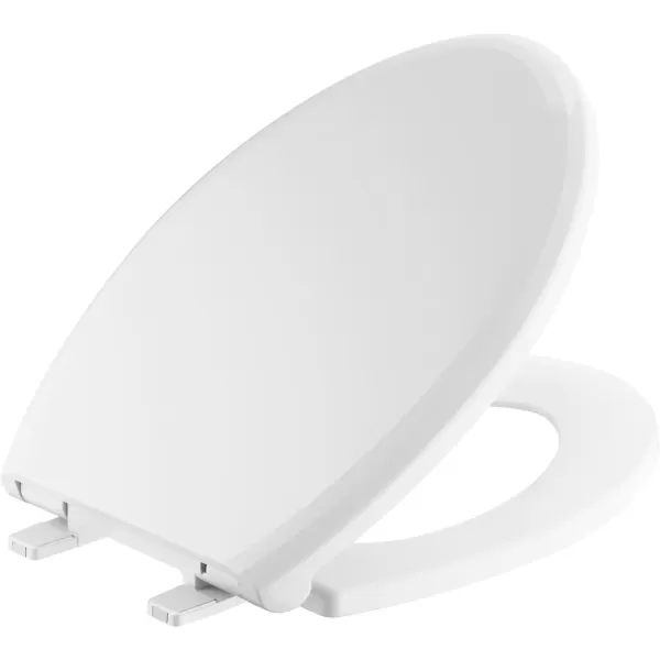 imageDelta Faucet 813902NWH Sanborne Elongated Nightlight Toilet Seat with Slow Close and QuickRelease WhiteWithout Nightlight
