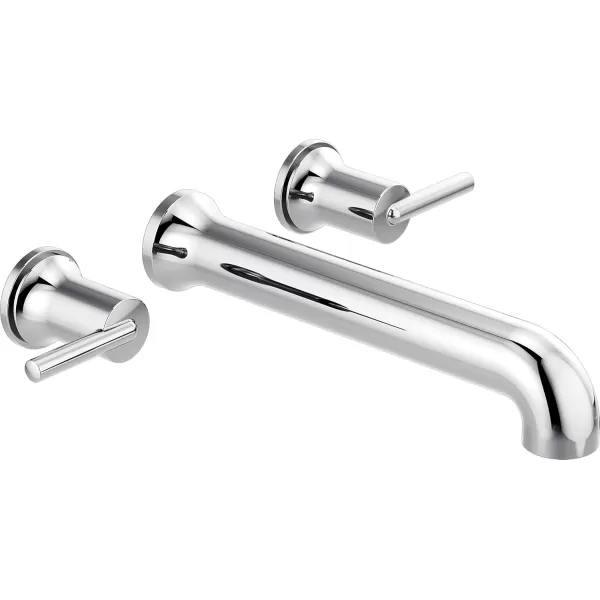 imageDelta Faucet Contemporary WallMounted Tub Filler  T5759BLWL  Modern Bathroom Tub Faucet ampamp Handles  Sleek Bathroom Fixtures  Matte Black Valve Sold SeparatelyChrome
