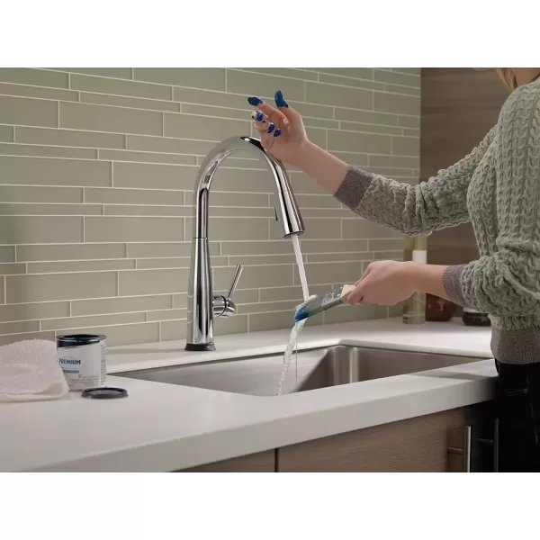 imageDelta Faucet Essa VoiceIQ Touchless Kitchen Faucet with Pull Down Sprayer Smart Faucet Alexa and Google Assistant Voice Activated Kitchen Sink Faucet Arctic Stainless 9113TVARDSTChrome