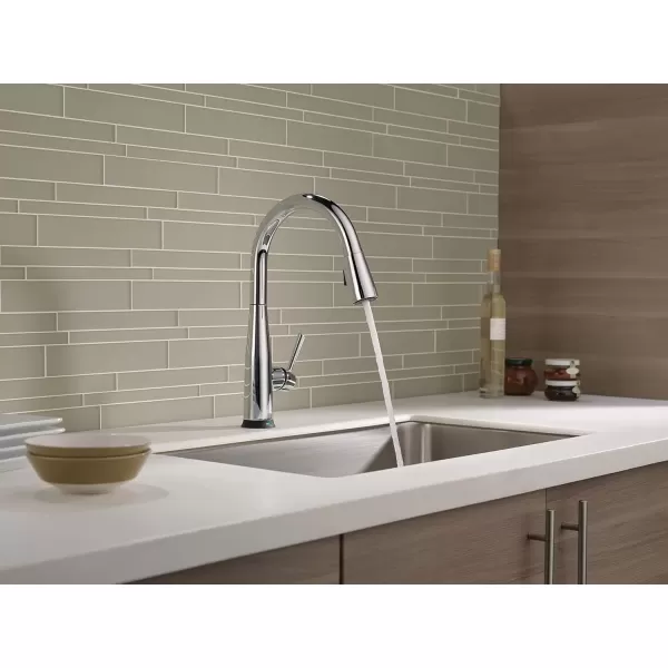 imageDelta Faucet Essa VoiceIQ Touchless Kitchen Faucet with Pull Down Sprayer Smart Faucet Alexa and Google Assistant Voice Activated Kitchen Sink Faucet Arctic Stainless 9113TVARDSTChrome