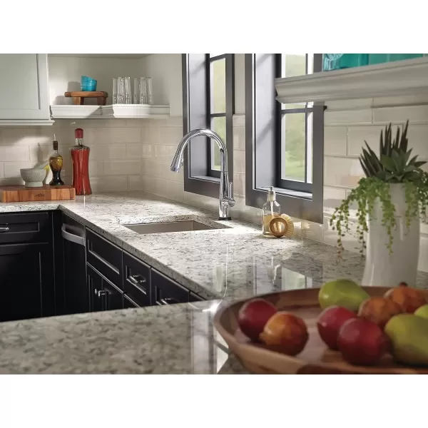 imageDelta Faucet Essa VoiceIQ Touchless Kitchen Faucets with Pull Down Sprayer Smart Faucet Alexa and Google Assistant Voice Activated Kitchen Sink Faucet Matte Black 9113TVBLDSTChrome