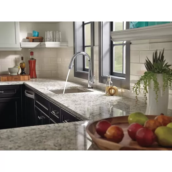 imageDelta Faucet Essa VoiceIQ Touchless Kitchen Faucets with Pull Down Sprayer Smart Faucet Alexa and Google Assistant Voice Activated Kitchen Sink Faucet Matte Black 9113TVBLDSTChrome