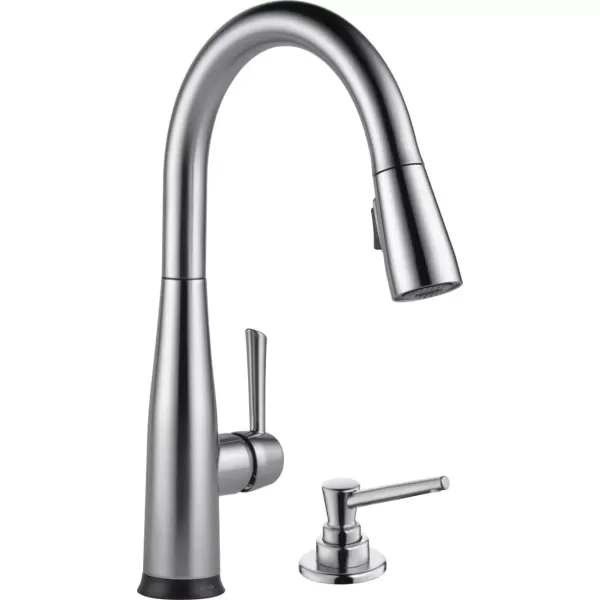 imageDelta Faucet Essa VoiceIQ Touchless Kitchen Faucets with Pull Down Sprayer Smart Faucet Alexa and Google Assistant Voice Activated Kitchen Sink Faucet Matte Black 9113TVBLDSTArctic Stainless