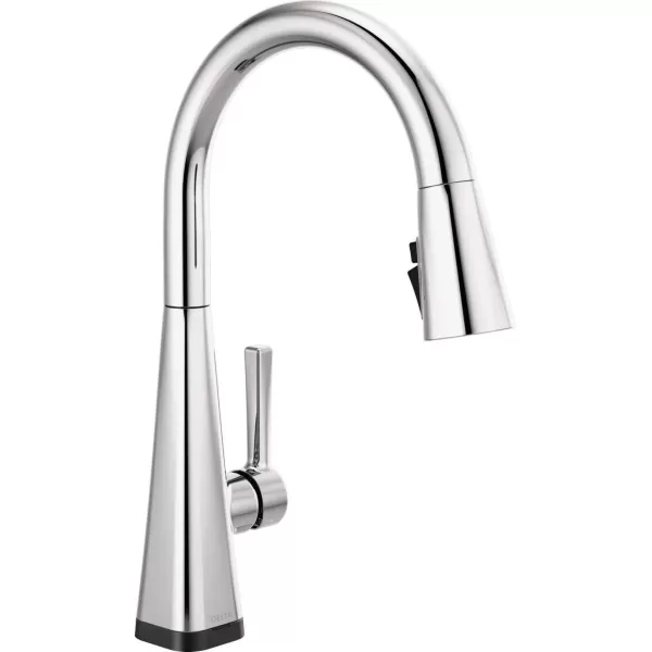 imageDelta Faucet Lenta Voice Touchless Kitchen Faucet Black with Pull Down Sprayer Smart Faucet Alexa and Google Assistant Voice Activated Kitchen Sink Faucet Matte BlackChrome