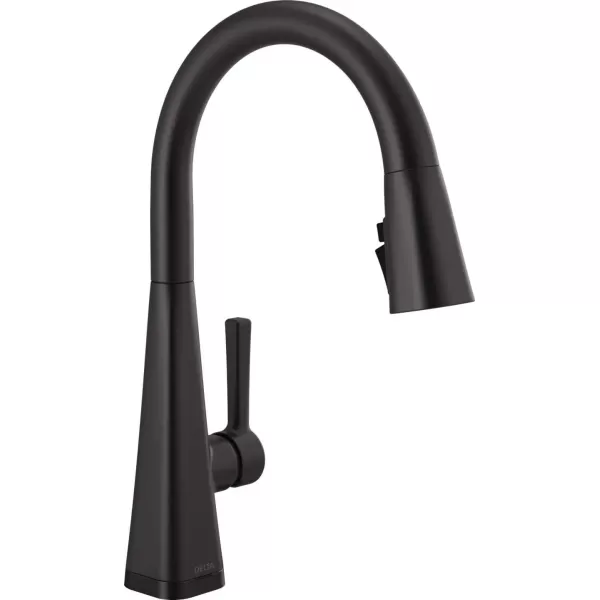 imageDelta Faucet Lenta Voice Touchless Kitchen Faucet Black with Pull Down Sprayer Smart Faucet Alexa and Google Assistant Voice Activated Kitchen Sink Faucet Matte BlackMatte Black