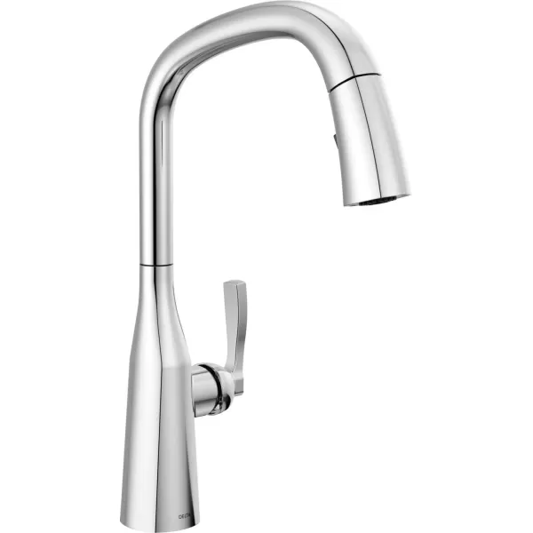 imageDelta Faucet Stryke VoiceIQ Touchless Kitchen Faucet with Pull Down Sprayer Smart Faucet Alexa and Google Assistant Voice Activated Kitchen Sink Faucet Lumicoat Arctic Stainless 9176TVARDSTLumicoat Chrome