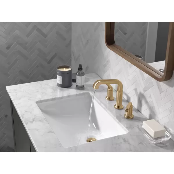 imageDelta Faucet Tetra Chrome Widespread Bathroom Faucet 3 Hole Chrome Bathroom Faucet for Bathroom Sink Bathroom Sink Faucet Diamond Seal Technology Metal Drain Assembly Lumicoat Chrome 35589PRDSTLumicoat Champagne Bronze