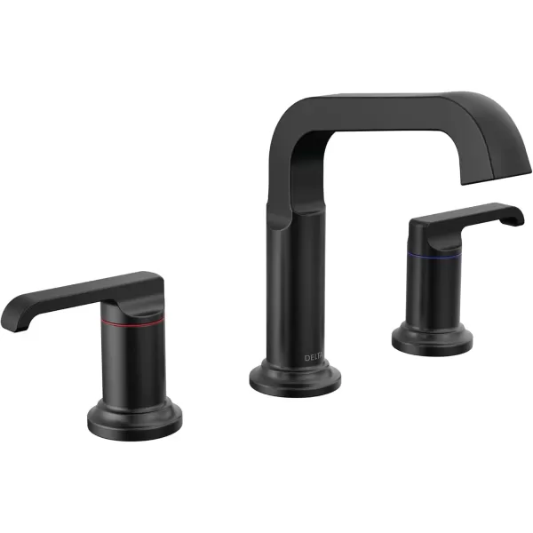 imageDelta Faucet Tetra Chrome Widespread Bathroom Faucet 3 Hole Chrome Bathroom Faucet for Bathroom Sink Bathroom Sink Faucet Diamond Seal Technology Metal Drain Assembly Lumicoat Chrome 35589PRDSTMatte Black