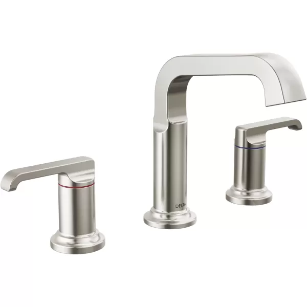imageDelta Faucet Tetra Chrome Widespread Bathroom Faucet 3 Hole Chrome Bathroom Faucet for Bathroom Sink Bathroom Sink Faucet Diamond Seal Technology Metal Drain Assembly Lumicoat Chrome 35589PRDSTLumicoat Stainless