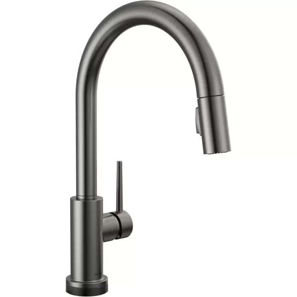 imageDelta Faucet Trinsic VoiceIQ Touchless Kitchen Faucets with Pull Down Sprayer Smart Faucet Alexa and Google Assistant Voice Activated Kitchen Sink Faucet Matte Black 9159TVBLDSTBlack Stainless