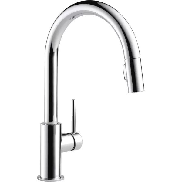 imageDelta Faucet Trinsic VoiceIQ Touchless Kitchen Faucets with Pull Down Sprayer Smart Faucet Alexa and Google Assistant Voice Activated Kitchen Sink Faucet Matte Black 9159TVBLDSTChrome