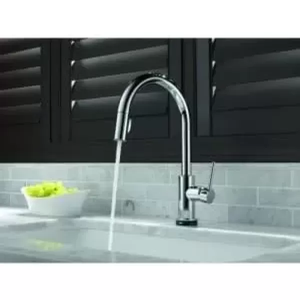 imageDelta Faucet Trinsic VoiceIQ Touchless Kitchen Faucets with Pull Down Sprayer Smart Faucet Alexa and Google Assistant Voice Activated Kitchen Sink Faucet Matte Black 9159TVBLDSTChrome