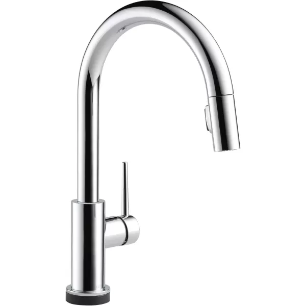 imageDelta Faucet Trinsic VoiceIQ Touchless Kitchen Faucets with Pull Down Sprayer Smart Faucet Alexa and Google Assistant Voice Activated Kitchen Sink Faucet Matte Black 9159TVBLDSTChrome