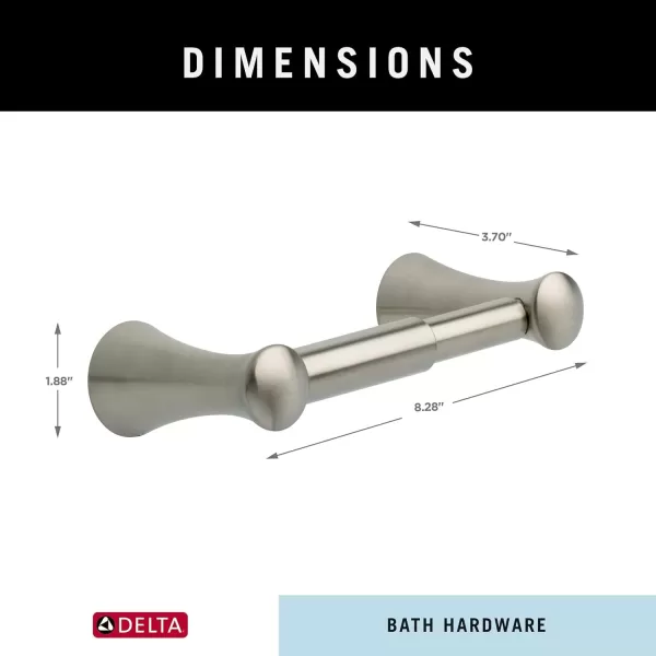 imageDelta Lahara 1Pack Toilet Paper Holder Brilliance Stainless Steel Tissue Roll Holder for Bathroom Organization and Storage Pivoting Toilet Tissue Holder Wall Bathroom Accessories 73850SSBrilliance Stainless Steel