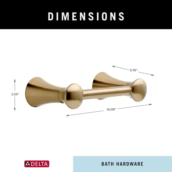 imageDelta Lahara 1Pack Toilet Paper Holder Brilliance Stainless Steel Tissue Roll Holder for Bathroom Organization and Storage Pivoting Toilet Tissue Holder Wall Bathroom Accessories 73850SSChampagne Bronze