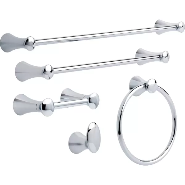 imageDelta Lahara 1Pack Toilet Paper Holder Brilliance Stainless Steel Tissue Roll Holder for Bathroom Organization and Storage Pivoting Toilet Tissue Holder Wall Bathroom Accessories 73850SSPolished Chrome